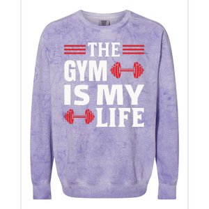 The Gym Is My Life Colorblast Crewneck Sweatshirt