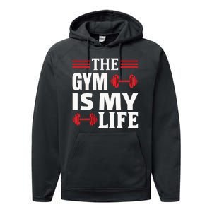 The Gym Is My Life Performance Fleece Hoodie