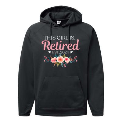 This Girl Is Retired Est. 2024 Performance Fleece Hoodie