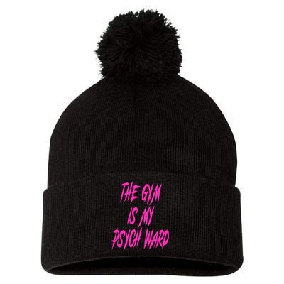 They Gym Is My Ward Funny Cute Psych Joke Fitness Workout Pom Pom 12in Knit Beanie