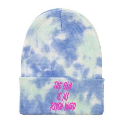 They Gym Is My Ward Funny Cute Psych Joke Fitness Workout Tie Dye 12in Knit Beanie