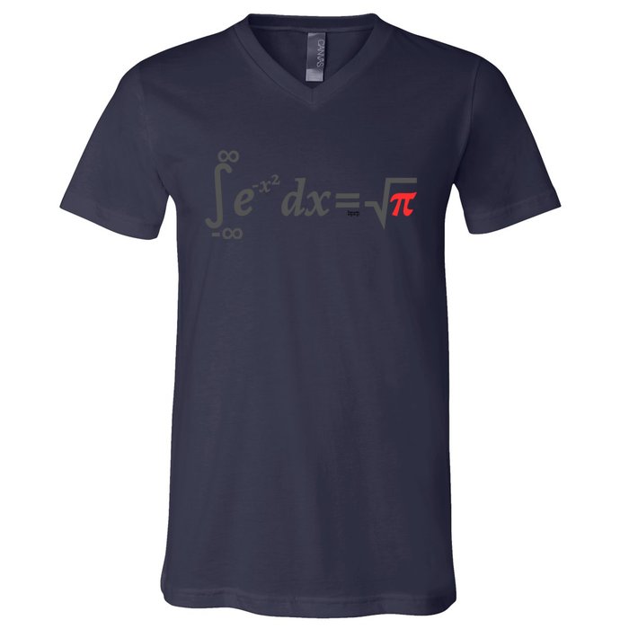 The Greatest Integral Of All Time: The Gaussian Integral V-Neck T-Shirt