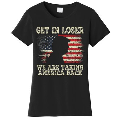 Trump Get In Loser WeRe Taking America Back 2024 Women's T-Shirt