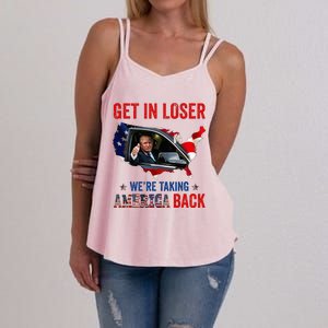 Trump Get In Loser WeRe Taking America Back Republican Women's Strappy Tank