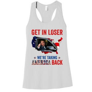 Trump Get In Loser WeRe Taking America Back Republican Women's Racerback Tank