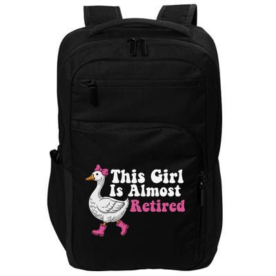 This Girl Is Almost Retired Retiring Soon Retirement Retro Impact Tech Backpack