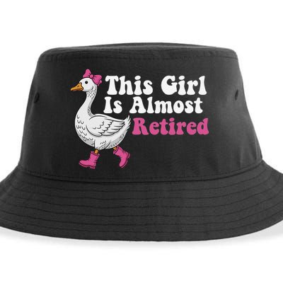 This Girl Is Almost Retired Retiring Soon Retirement Retro Sustainable Bucket Hat