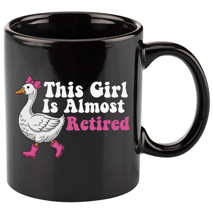 This Girl Is Almost Retired Retiring Soon Retirement Retro 11oz C Handle Ceramic Mug