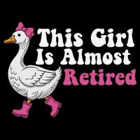 This Girl Is Almost Retired Retiring Soon Retirement Retro Drawstring Bag