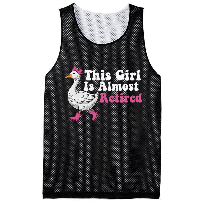 This Girl Is Almost Retired Retiring Soon Retirement Retro Mesh Reversible Basketball Jersey Tank