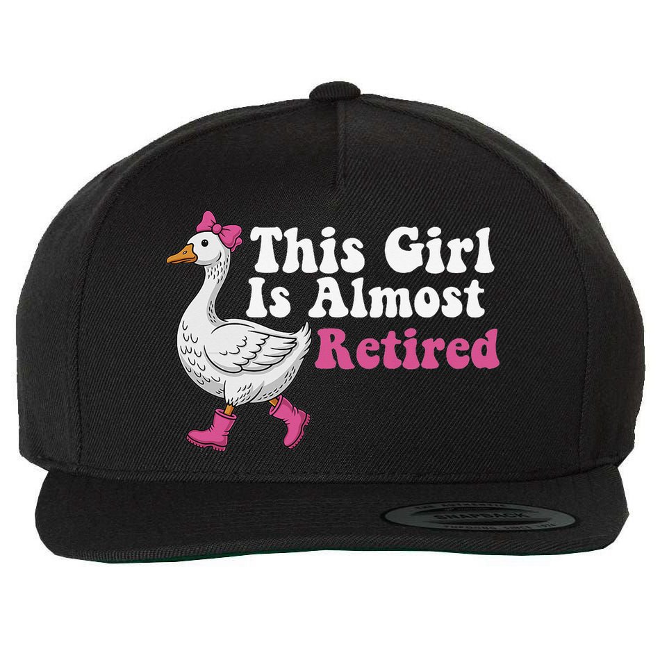 This Girl Is Almost Retired Retiring Soon Retirement Retro Wool Snapback Cap