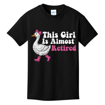 This Girl Is Almost Retired Retiring Soon Retirement Retro Kids T-Shirt