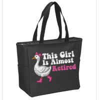 This Girl Is Almost Retired Retiring Soon Retirement Retro Zip Tote Bag