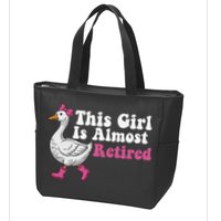This Girl Is Almost Retired Retiring Soon Retirement Retro Zip Tote Bag