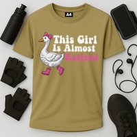 This Girl Is Almost Retired Retiring Soon Retirement Retro Cooling Performance Crew T-Shirt