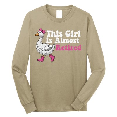 This Girl Is Almost Retired Retiring Soon Retirement Retro Long Sleeve Shirt
