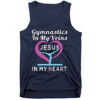 Top Gymnastics In My Veins Jesus In My Heart Gift Tank Top