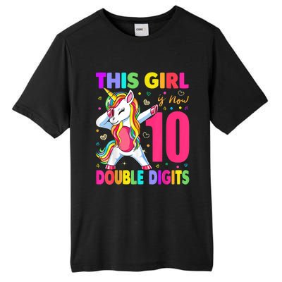 This Girl Is Now 10 Double Digits Shirt 10th birthday Gift Tall Fusion ChromaSoft Performance T-Shirt