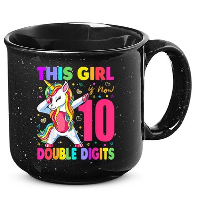 This Girl Is Now 10 Double Digits Shirt 10th birthday Gift 15oz Campfire Ceramic Mug