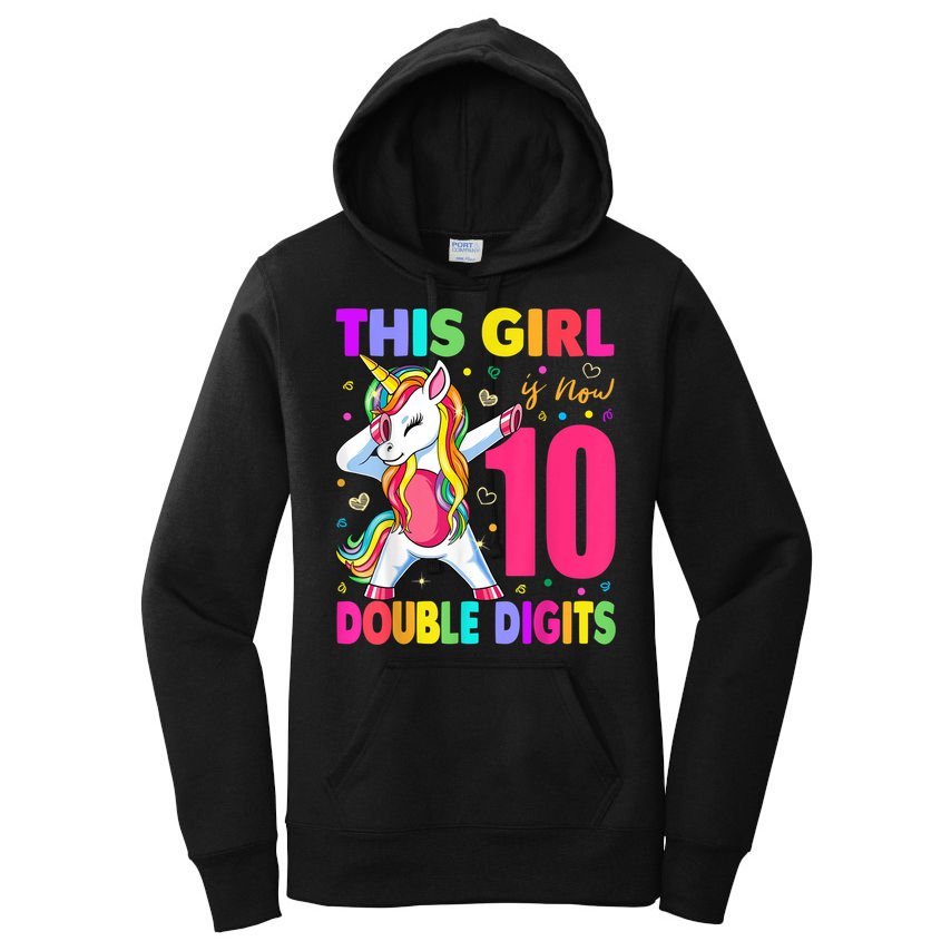 This Girl Is Now 10 Double Digits Shirt 10th birthday Gift Women's Pullover Hoodie