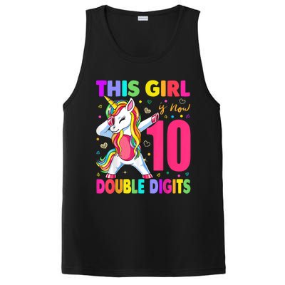 This Girl Is Now 10 Double Digits Shirt 10th birthday Gift PosiCharge Competitor Tank