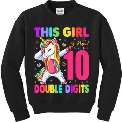 This Girl Is Now 10 Double Digits Shirt 10th birthday Gift Kids Sweatshirt
