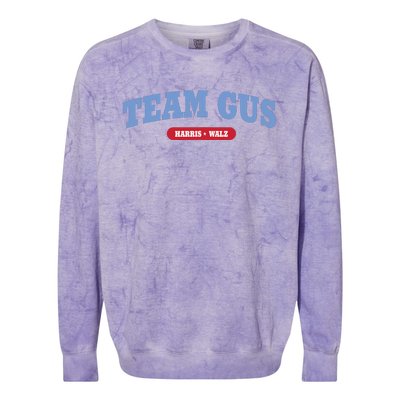 Team Gus Im Voting For Gus Walz Dad Colorblast Crewneck Sweatshirt