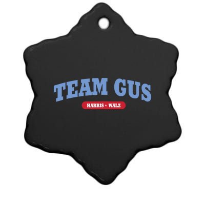 Team Gus Im Voting For Gus Walz Dad Ceramic Star Ornament