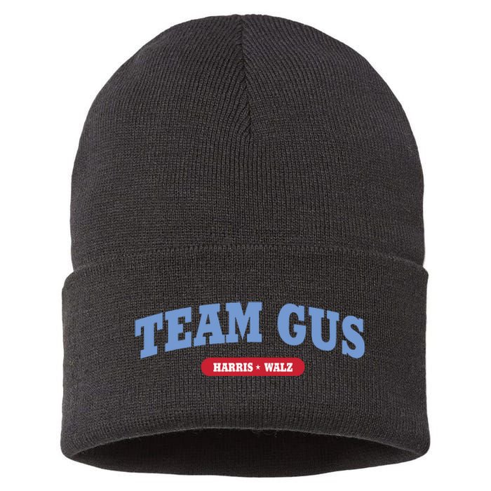 Team Gus Im Voting For Gus Walz Dad Sustainable Knit Beanie