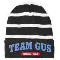 Team Gus Im Voting For Gus Walz Dad Striped Beanie with Solid Band