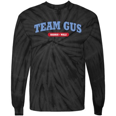 Team Gus Im Voting For Gus Walz Dad Tie-Dye Long Sleeve Shirt