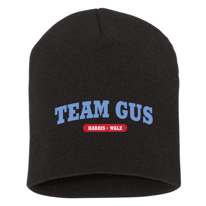 Team Gus Im Voting For Gus Walz Dad Short Acrylic Beanie