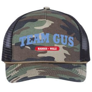 Team Gus Im Voting For Gus Walz Dad Retro Rope Trucker Hat Cap