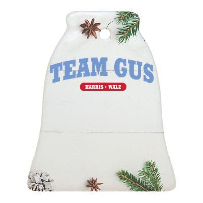 Team Gus Im Voting For Gus Walz Dad Ceramic Bell Ornament