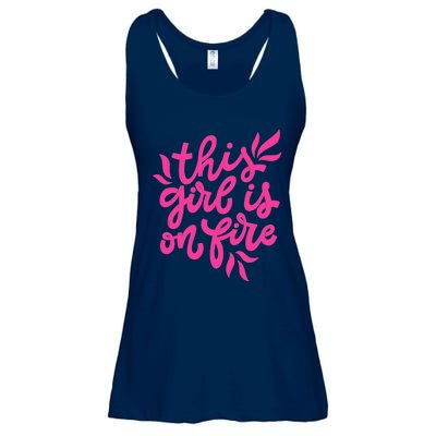 This Girl Is On Fire - Funny Saying Sarcastic Cool Cute Ladies Essential Flowy Tank