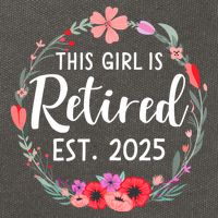 This Girl Is Retired Est 2025 Floral For Women Retirement Cotton Canvas Backpack