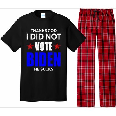 Thanks God I Did Not Vote Biden He Sucks Impeach 46 Pajama Set