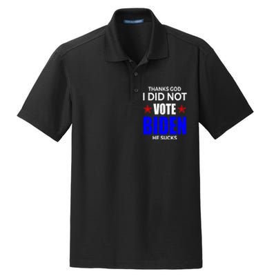 Thanks God I Did Not Vote Biden He Sucks Impeach 46 Dry Zone Grid Polo