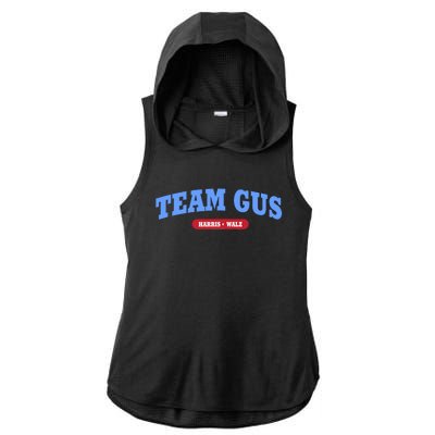 Team Gus IM Voting For Gus Walz Dad Ladies PosiCharge Tri-Blend Wicking Draft Hoodie Tank