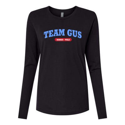 Team Gus IM Voting For Gus Walz Dad Womens Cotton Relaxed Long Sleeve T-Shirt