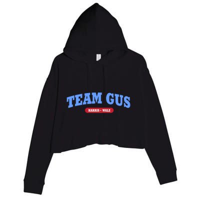 Team Gus IM Voting For Gus Walz Dad Crop Fleece Hoodie