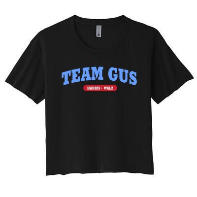 Team Gus IM Voting For Gus Walz Dad Women's Crop Top Tee