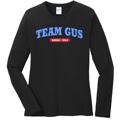 Team Gus IM Voting For Gus Walz Dad Ladies Long Sleeve Shirt