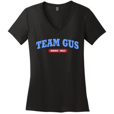 Team Gus IM Voting For Gus Walz Dad Women's V-Neck T-Shirt