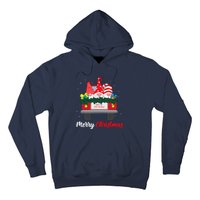 Three Gnomes In Red Truck With Merry Christmas Tree Family Hoodie