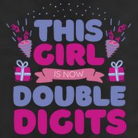 This Girl Is Now Double Digits 10th Birthday Gift 7 Panel Mesh Trucker Snapback Hat