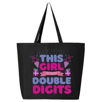 This Girl Is Now Double Digits 10th Birthday Gift 25L Jumbo Tote
