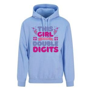 This Girl Is Now Double Digits 10th Birthday Gift Unisex Surf Hoodie