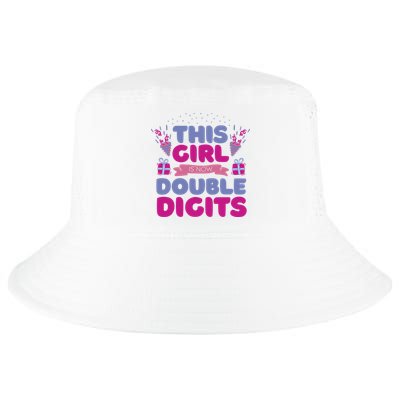 This Girl Is Now Double Digits 10th Birthday Gift Cool Comfort Performance Bucket Hat