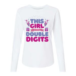 This Girl Is Now Double Digits 10th Birthday Gift Womens Cotton Relaxed Long Sleeve T-Shirt